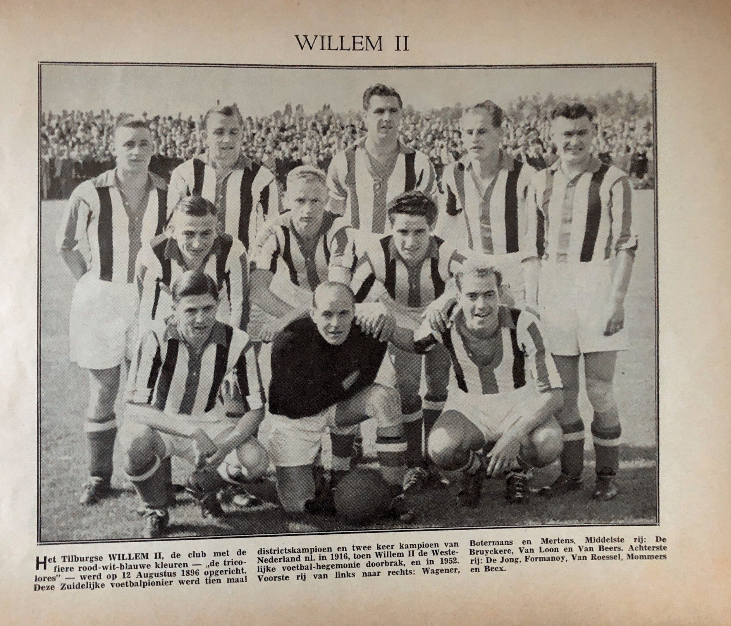 1e klasse C Willem II Tilburg