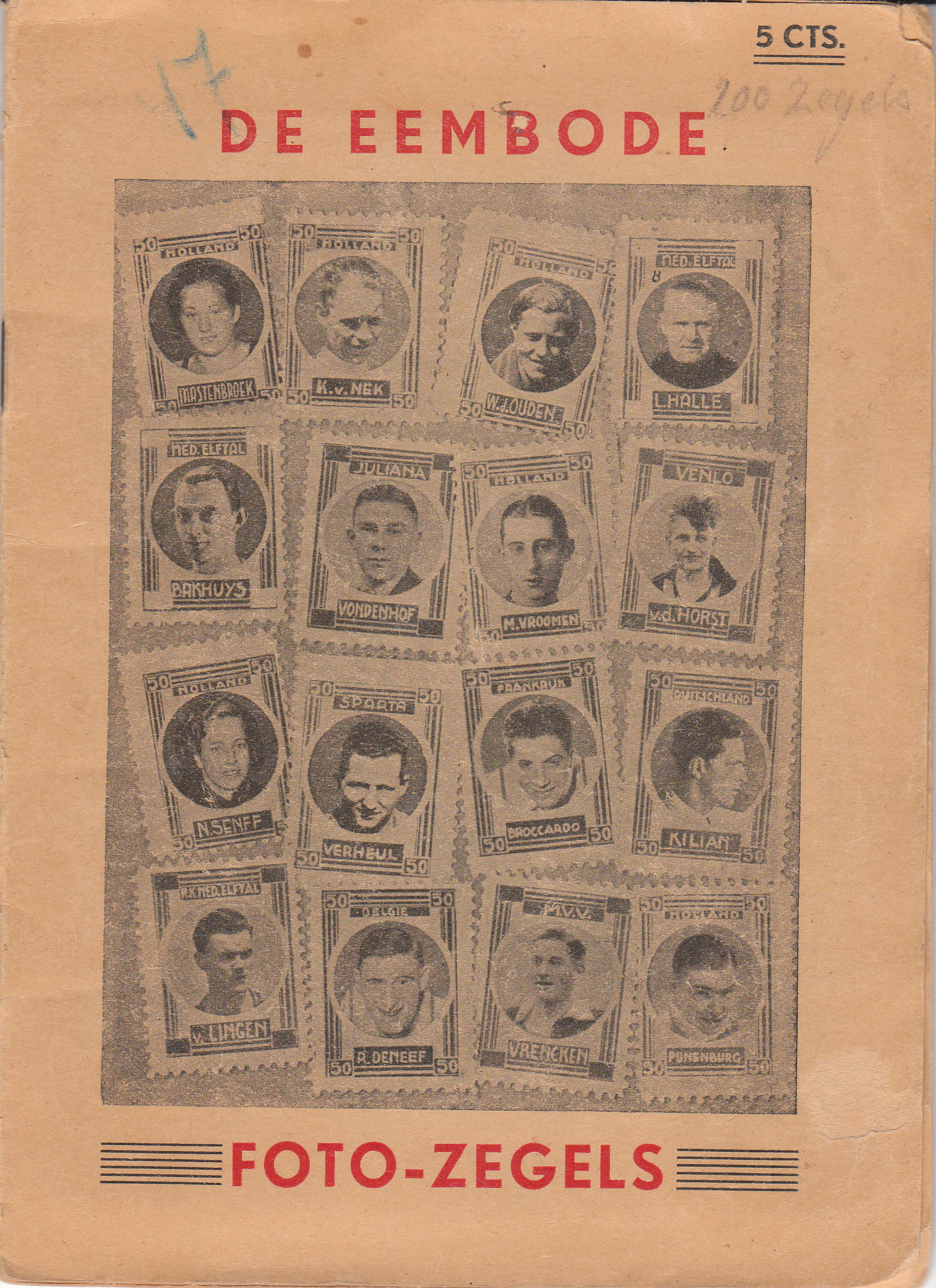 cover Eembode deel 1 (totaal 200 zegels)